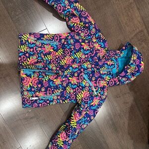 Spyder Swim Jacket Hot Pink Bright Blue Yellow